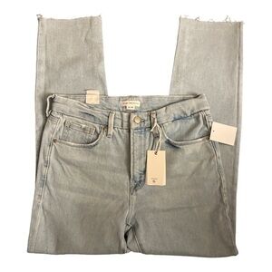 NWT Good American indigo Raw Hem Straight Size 8/29 & 12/31